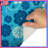 Blue Floral Pattern Bath Mat-1560659017