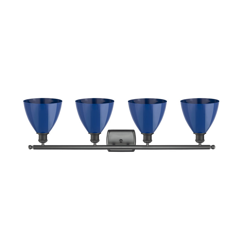Amylee 4 - Light Dimmable Vanity Light, Blue, Matte Black