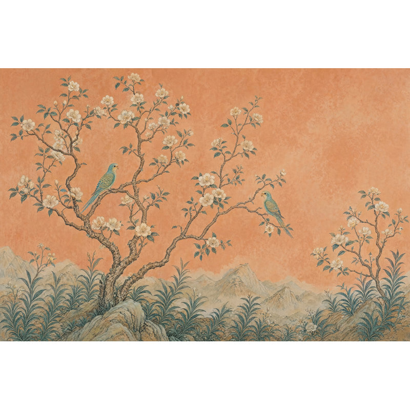 Papier peint amovible chinois, 120"x96", Textured Non-Pasted