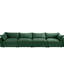 Très grand canapé 4 places avec tissu en chenille, fonctionnalité de rangement sous le siège et le repose-pieds, coussins enveloppants, conception en forme de croissant, assise confortable et douce, convient à divers-1856074394