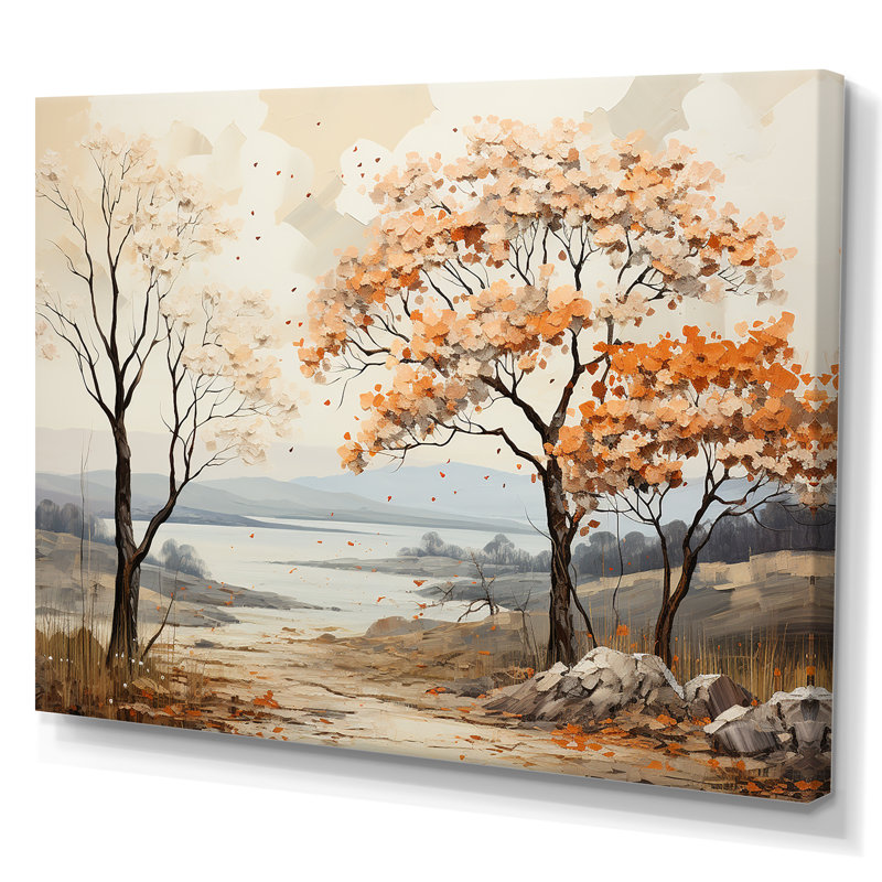«Mute Tone Maple Trees Collage I», reproduction sur toile, Toile tendue, H 30 po x l 40 po x P 1,5 po