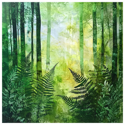 Dense Forest With Ferns Shower Curtains Extra Long