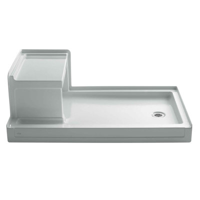 Tresham 60" x 36" Single Threshold Right-Hand Drain Shower Base with Integral Left-Hand Seat
