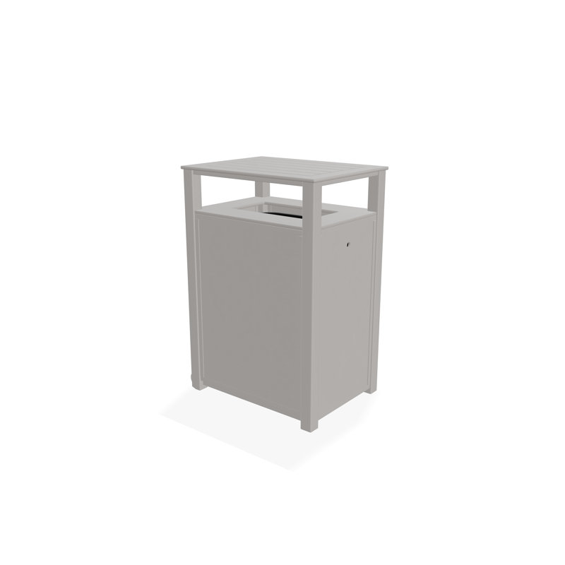 Poubelle en aluminium / polymère 30 gallons, Gris chaleureux