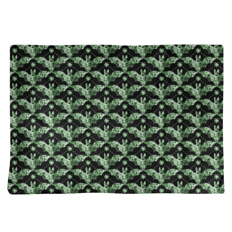 Napperon en coton 18 po floral bats, Vert