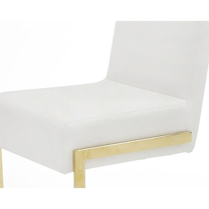 Chaise de salle à manger rembourrée Oman, Or