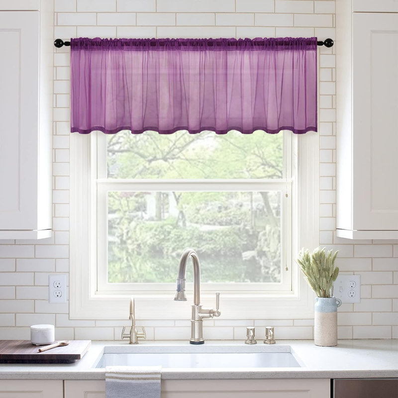 Cantonnière sur mesure l 60 po Gwartney, Mauve prune