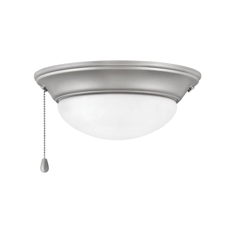 Small Low Profile Ceiling Fan Light Kit, Silver