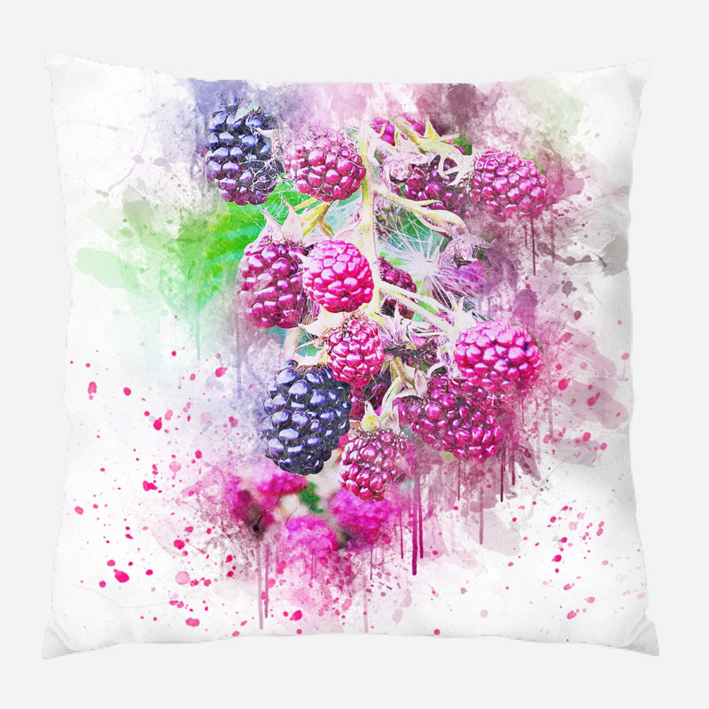 Coussin blackberry Christin, Microsuède, Intérieur