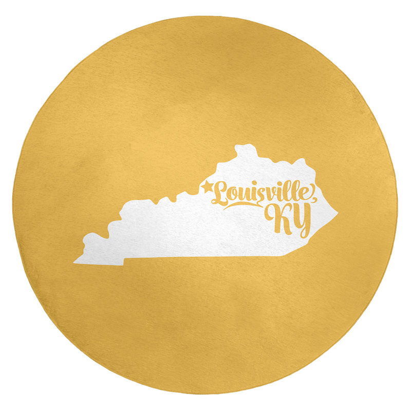 Tapis en poly-chenille louisville kentucky, Rond 5 pi