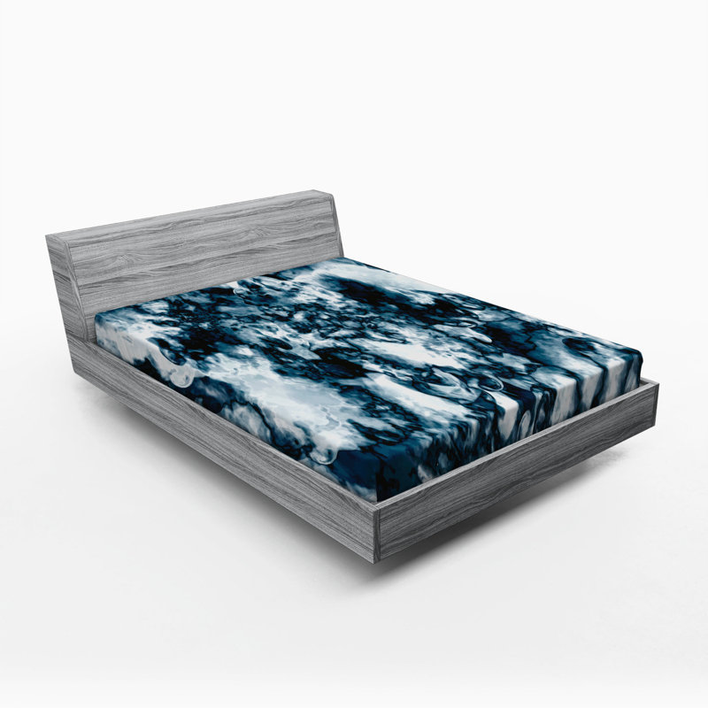 Microfiber Abstract Fitted Sheet, Full Fitted Sheet