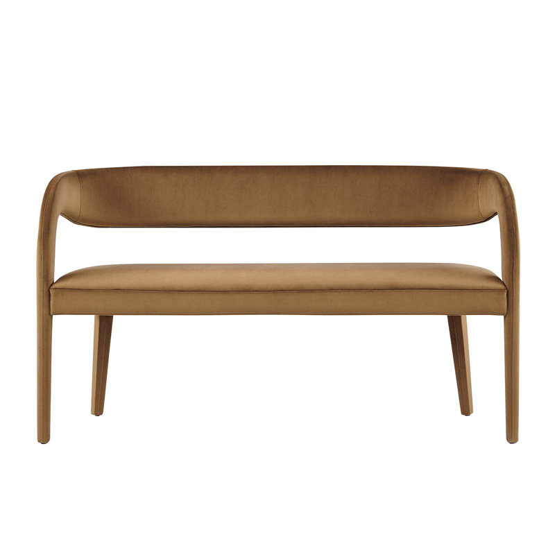 Modway Pinnacle Performance Velvet Accent Bench, Brown