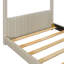 Lit simple en bois et velours, beige-465226867-465226865