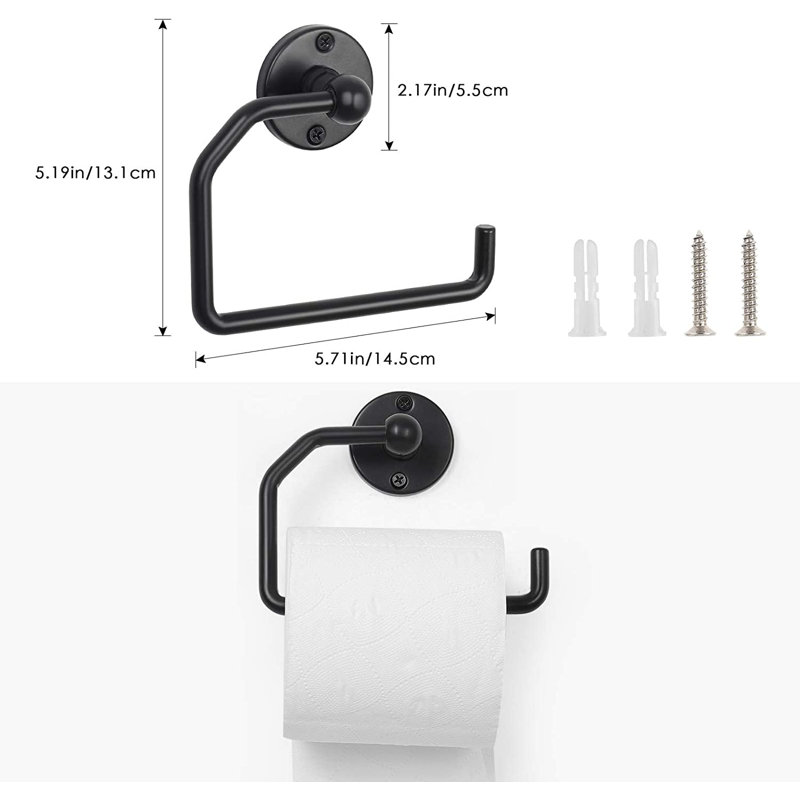 Ensemble de quincaillerie de salle de bain 4 pièces, Noir