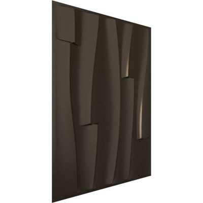 Panneau mural décoratif 3D brique vague l 19 5/8 po x H 19 5/8 po EnduraWall, métallique (couvre 2,67 pieds carrés)