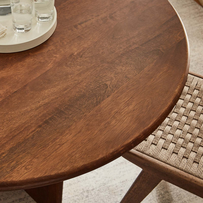 Modway Rivian Round 48" Wood Dining Table, Walnut