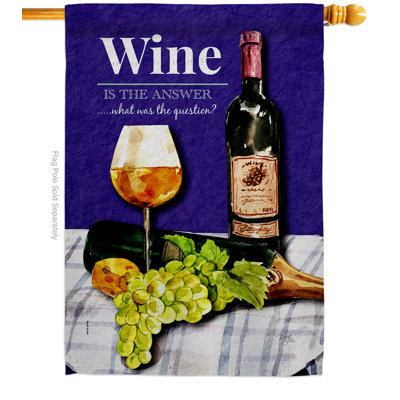 Bannière de décoration décorative à vin 28 x 40 pouces Wine The Response House