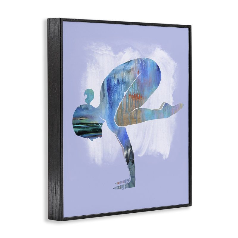 «Mindful Yoga Pose», estampe numérique encadrée par Tim Parker, H 20 po x l 16 po, Giclée encadrée noir minuit