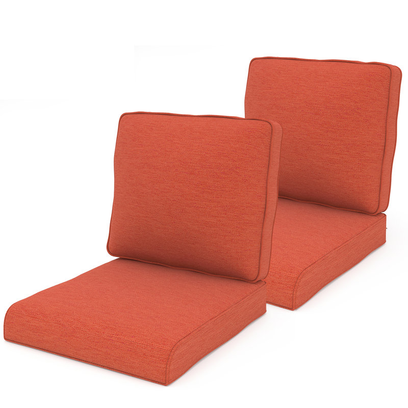 Outdoor 4'' Seat / Back Cushion, Orange, 4