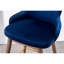 Ensemble de 2 tabourets de bar rembourrés en tissu, bleu
