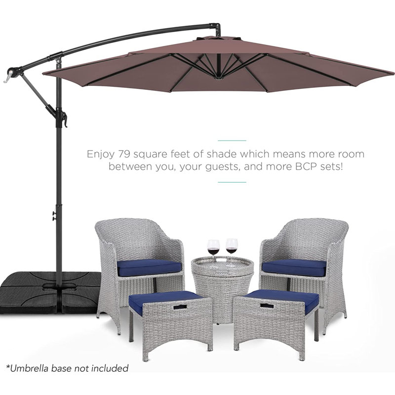 Parasol en porte-à-faux 10 pi Montre, Taupe profond