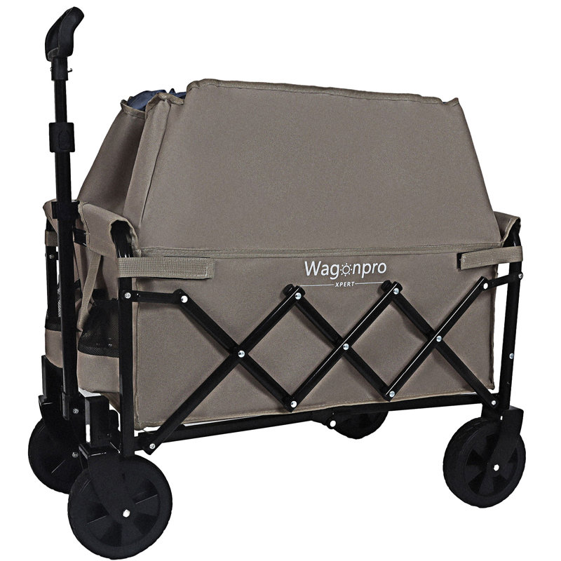 Expandable Dual-Layer Utility Wagon, Beige
