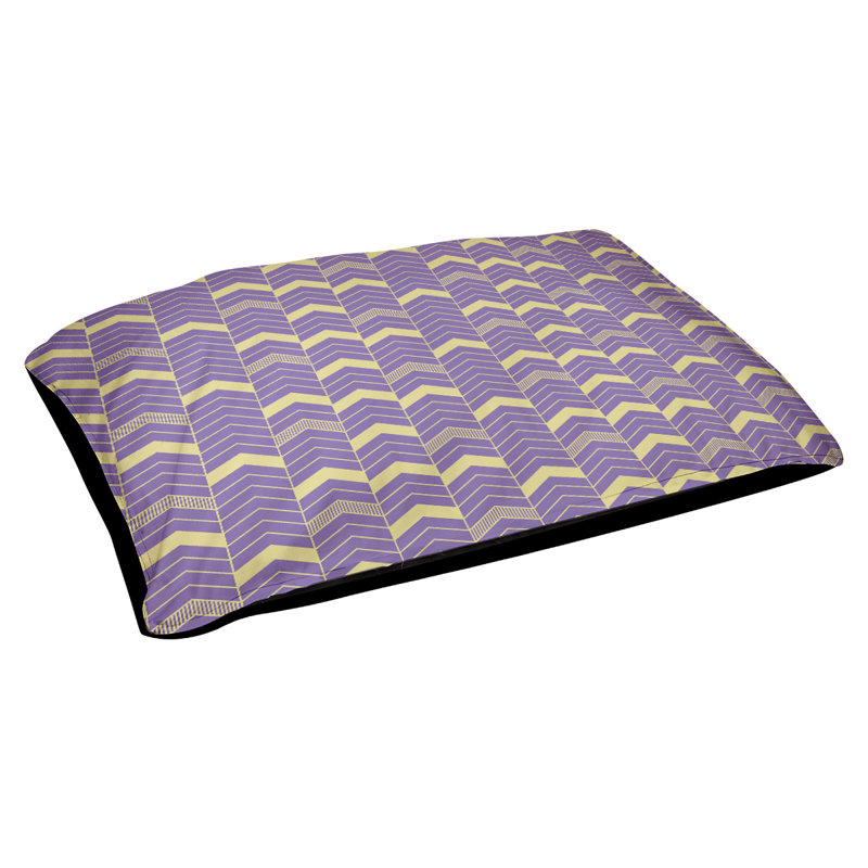 Coussin de concepteur lineed Chelan, Petit (L 28 po x l 18 po), Mauve / Jaune