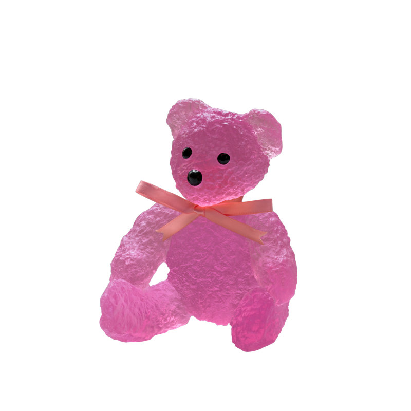 Doudours by Serge Mansau 375 Ex Figurine, 3.1" H x 2.2" W x 2.4" D, Pink
