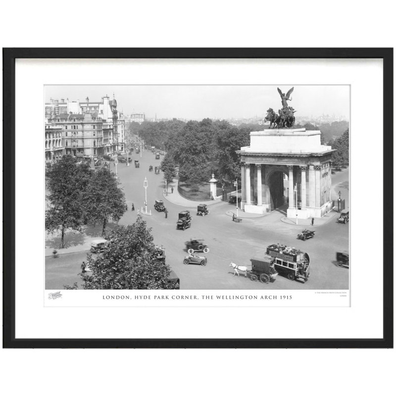 London, Hyde Park Corner, The Wellington Arch 1915 by Francis Frith - Single Picture Frame Print, 45cm H x 60cm W x 2.3cm D