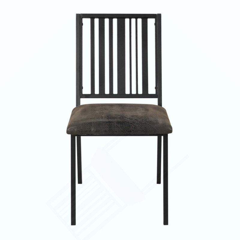 Ensemble de chaises d'appoint en cuir synthétique et finition, sièges rembourrés confortables pour la salle à manger et le salon