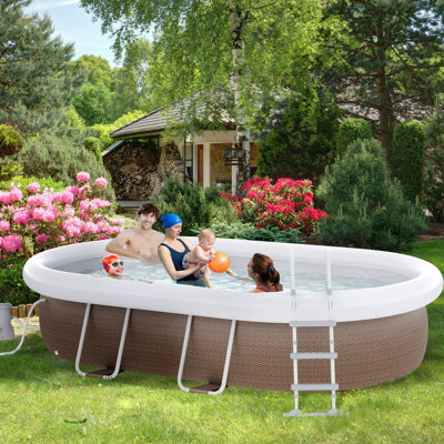 Plastic Rectangle Frame Set Pool 41.76'' H x 119.75'' W x 212.52'' L