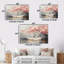 Ensemble de salon art mural cygne rose et or Love Under Cherry Blossom II-107201518-107201519