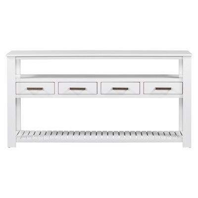 62.2'' Large Entryway Table With 4 Drawers