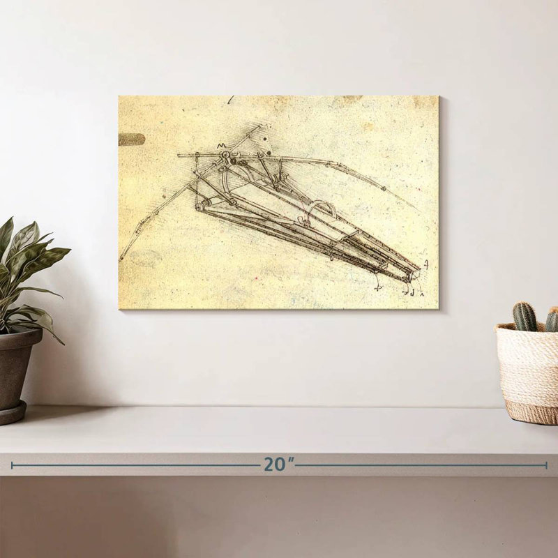 Laelle Design For A Flying Machine, 8" H x 12" W