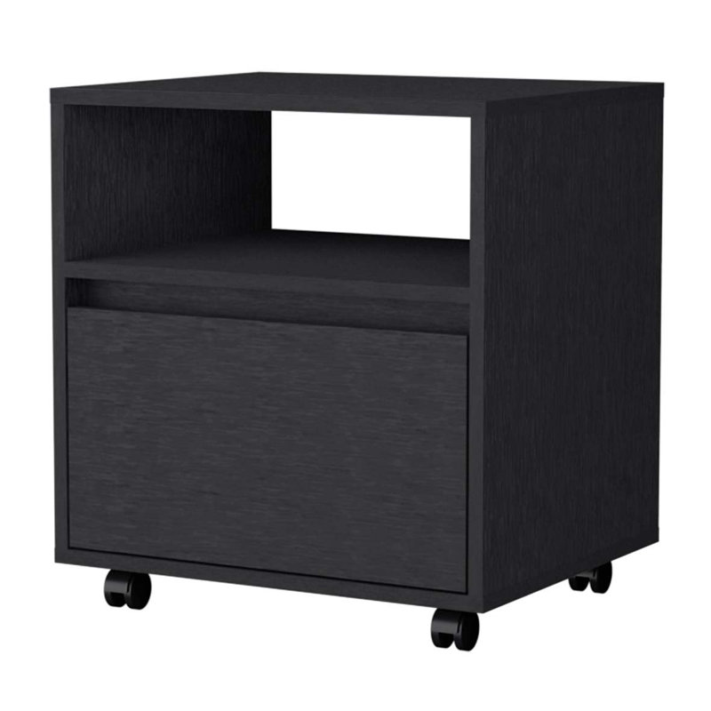 1-Drawer Nightstand, Black