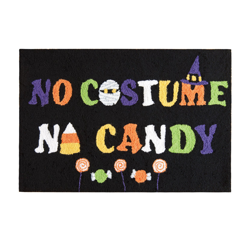 Tapis noir crocheté Portia