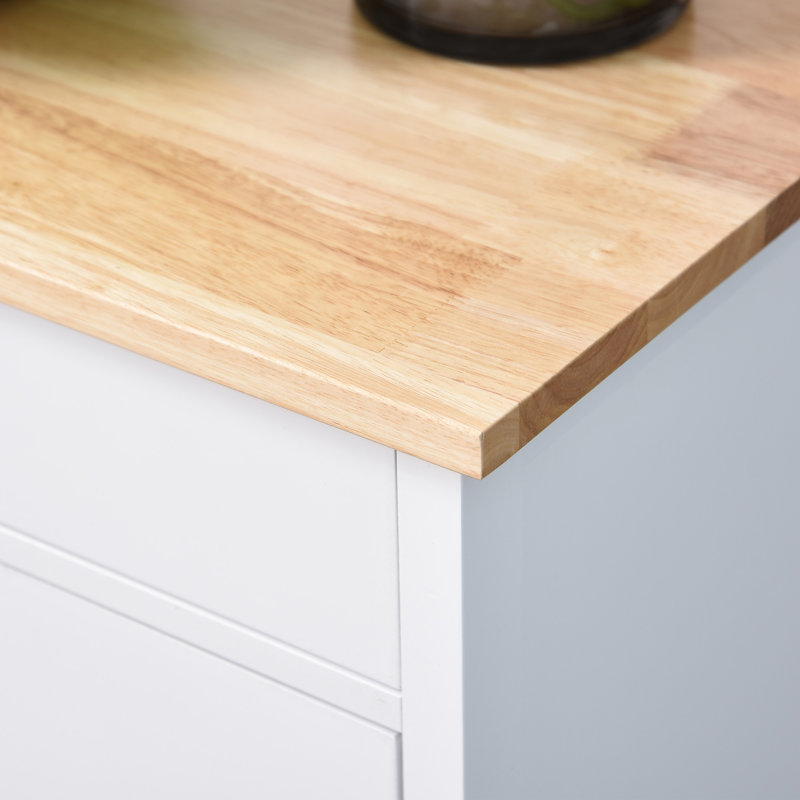 Richards Solid Wood Top Kitchen Cart