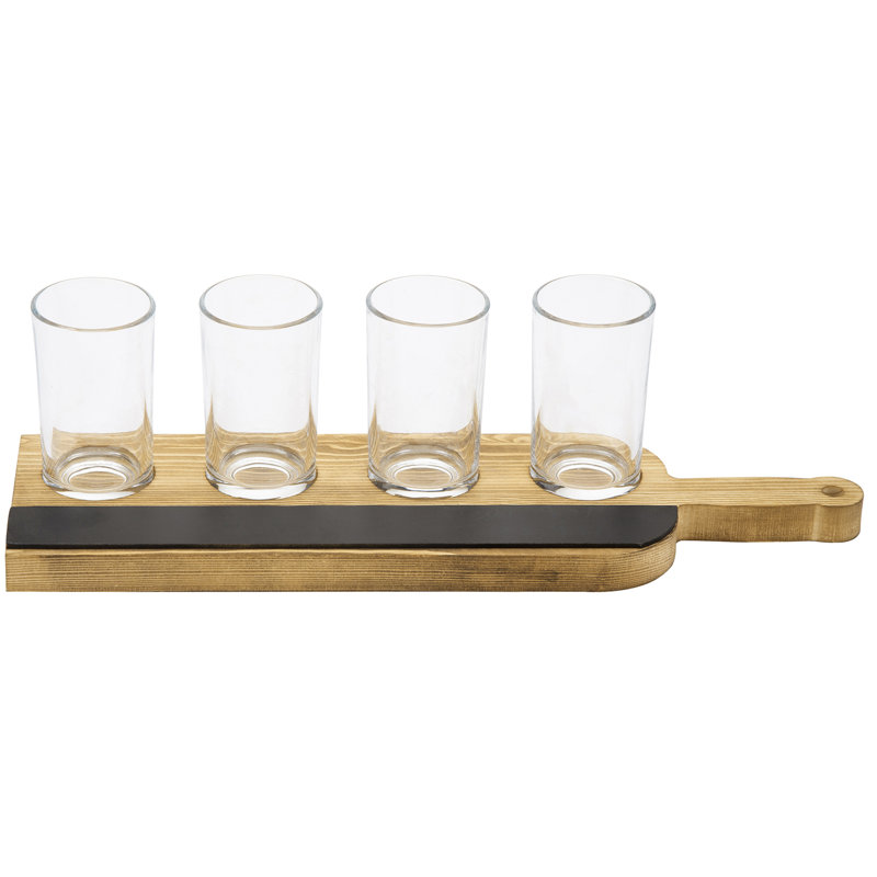 4 Piece 118ml Glass Beer Flight Set