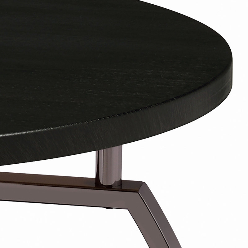 Dark Charcoal 2-Piece Round Coffee Table Set