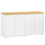 Buffet/meuble de rangement Cantrall à 4 portes, blanc