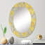 Miroir mural rétro fleurs jaunes, traditionnel - Fleurs jaunes rétro-334164724
