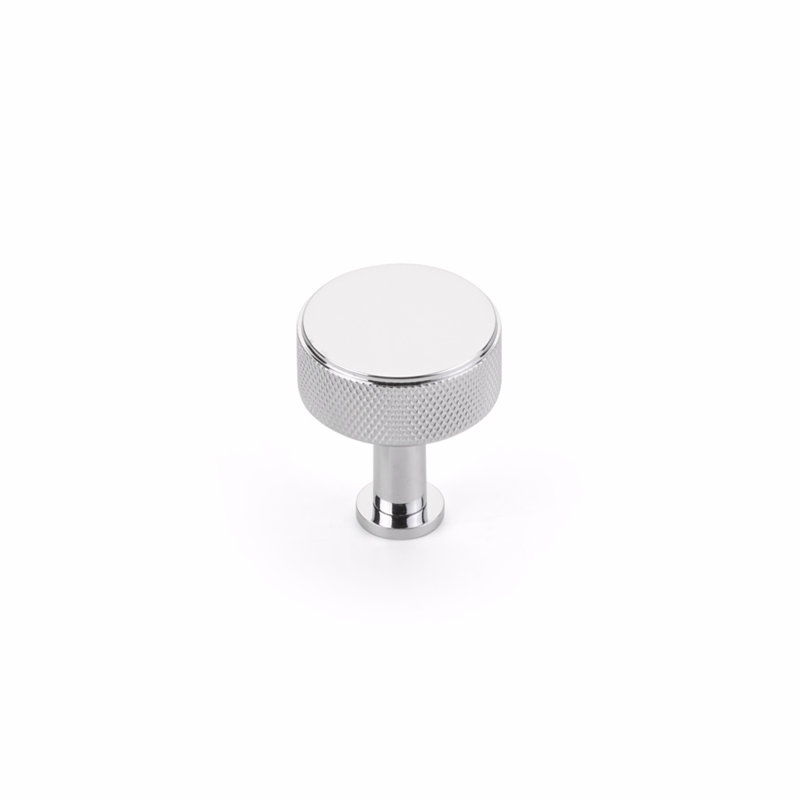 Schaub Pub House Knurled Cabinet Knob 1-1/4", Polished Chrome