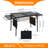 Portable Solar Camping Table w/ USB, Type-C & DC Outlets, Folding Grill Table, 2 Side Shelves