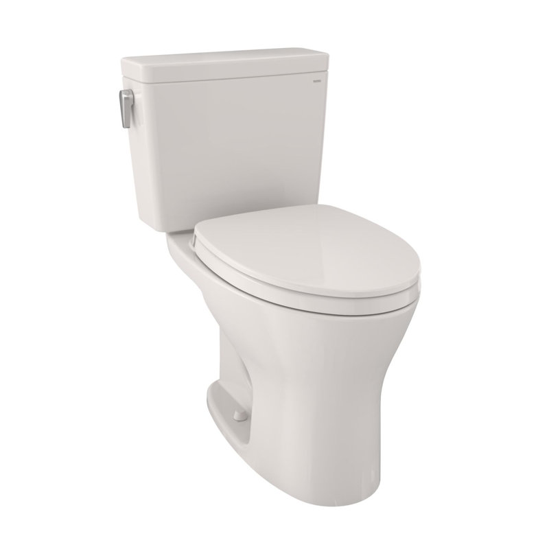 Drake® Dual-Flush Elongated Two-Piece Toilet, Colonial White, 12"