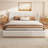 Eloria Modern Boucle Upholstered Bed Frame With Wingback Headboard And Solid Wood Base-117335910