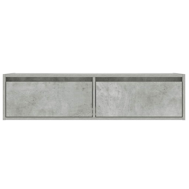 Exuma TV Stand, 25cm H x 100cm L x 35.5cm W, Concrete Grey