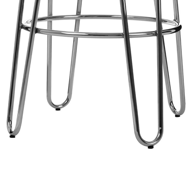 McMahon Counter Stool with Metal Frame, Sliver
