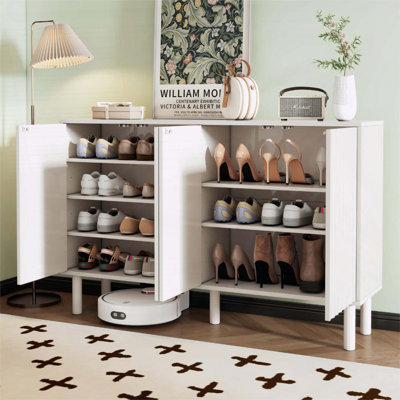 Cream Style Sideboard with Fluted Doors