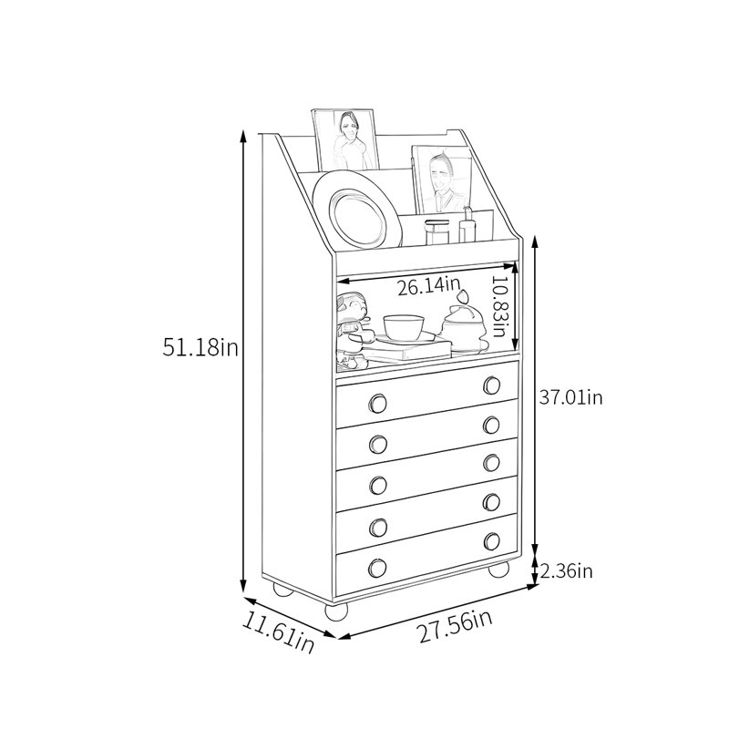 Commode décorative multifonctionnelle