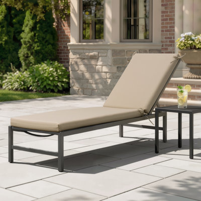 23‘’ in W X 80‘’ in D X 2.75‘’ in H Outdoor Chaise Lounge Cushion Set